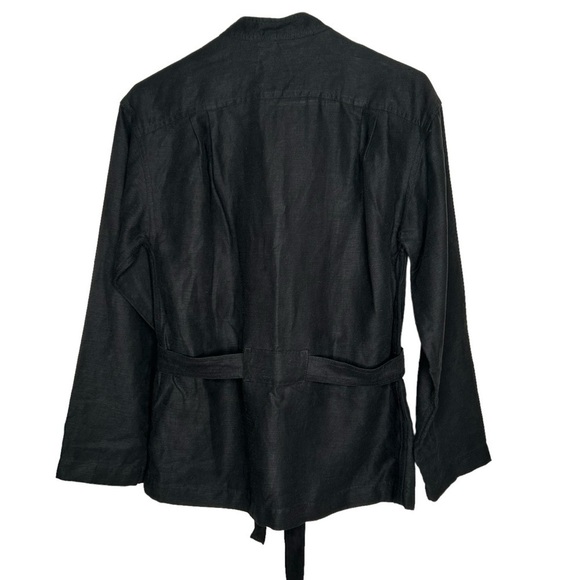 New Wilfred With Linen Women’s Button Front Jacket Size Small Black Tie BNWOT - Picture 5 of 5